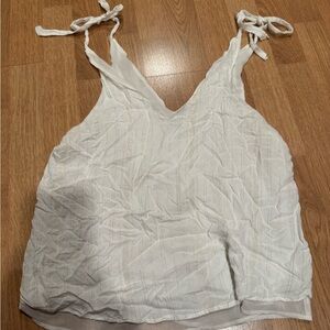 White Tank Top with Tie Straps